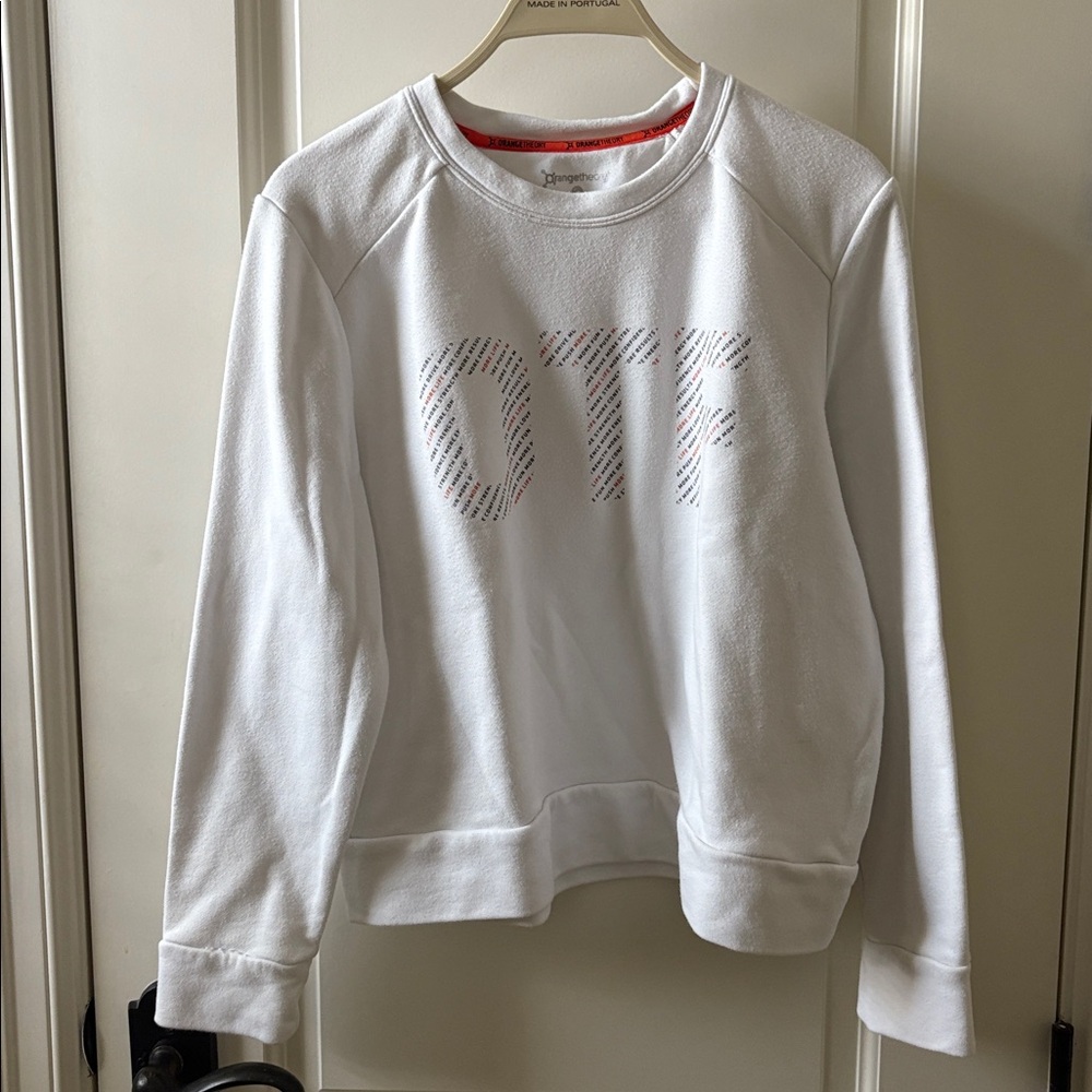 White Orange Theory Sweatshirt
